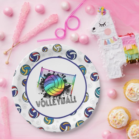 Volleyball Pappteller (Party)