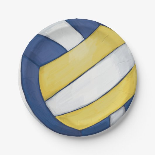 Volleyball Pappteller (Vorderseite)