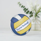 Volleyball-Party Einladung (Stehend Vorderseite)