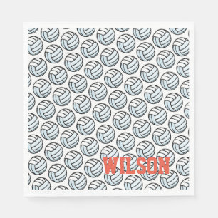Volleyball Party Name Team Colors Fun Serviette