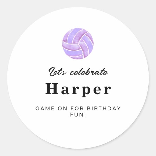 Volleyball Party Stickers (Vorderseite)