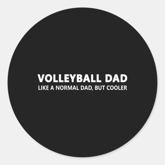 Volleyball Pater Volleyball Vater Runder Aufkleber (Vorderseite)
