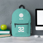 Volleyball Personalisiert Bedruckter Rucksack<br><div class="desc">Spaß beim personalisierten Sportdesign. Ändern Sie die Hintergrundfarbe,  indem Sie auf die Schaltfläche "IT ANPASSEN!" klicken.</div>