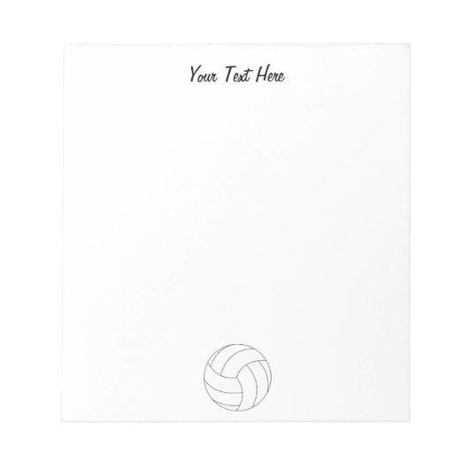 Volleyball Personalisiert Notizblock (Vorderseite)