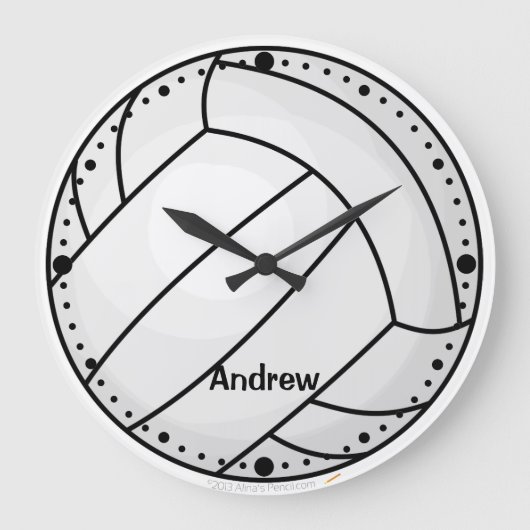 Volleyball Personalisiert Sports Liebhaber von ind Große Wanduhr (Vorderseite)