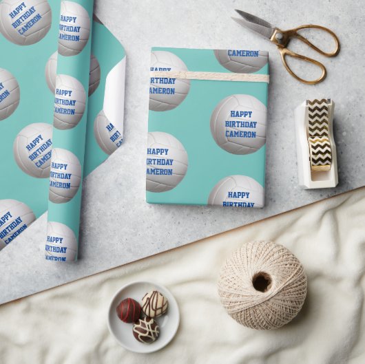 Volleyball Personalisiert Wrapper Geschenkpapier (Kunsthandwerk)