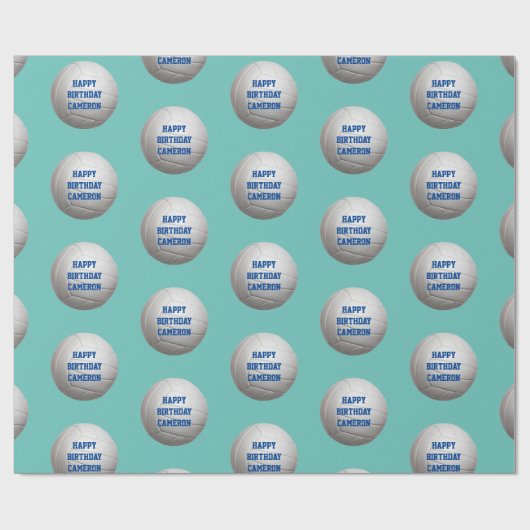 Volleyball Personalisiert Wrapper Geschenkpapier (Flach)