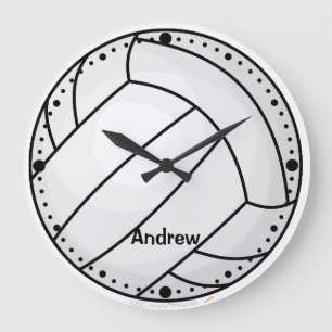 Volleyball-personalisierte Große Wanduhr