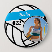 Volleyball Pin Name Trikotnummer Foto Button (Vorderseite)