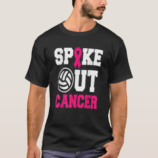 Volleyball Pink Ribbon Brustkrebs Bewusstsein T-Shirt