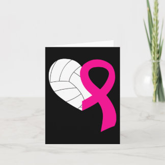 Volleyball Pink Ribbon Coole Brustkrebs-Auszeichnu Karte