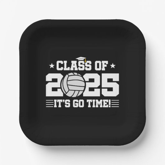 Volleyball Player Abschluss Class of 2025 Senior Pappteller (Vorderseite)