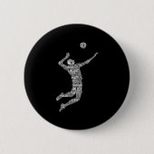 Volleyball Player Boys Jugendliche Männer Button (Vorderseite)