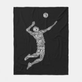 Volleyball Player Boys Jugendliche Männer  Fleecedecke (Vorderseite)