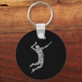 Volleyball Player Boys Jugendliche Männer Schlüsselanhänger (Vorderseite)