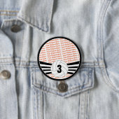 Volleyball Player Custom Foto & Jersey Number Butt Button (Beispiel)