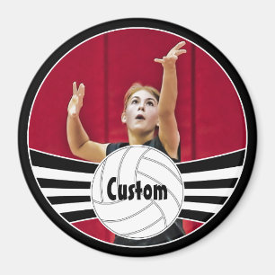 Volleyball Player Custom Foto & Name Magnet