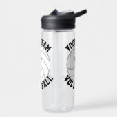 Volleyball Player Custom Team Name & Jersey Nummer Trinkflasche (Links)