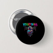 Volleyball Player Drip Ice Cream Drip Volleyball L Button (Vorne & Hinten)
