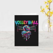 Volleyball Player Drip Ice Cream Drip Volleyball L Karte (Gelbe Blume)