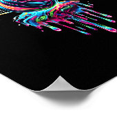 Volleyball Player Drip Ice Cream Drip Volleyball L Poster (Ecke)