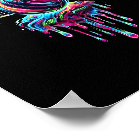 Volleyball Player Drip Ice Cream Drip Volleyball L Poster (Ecke)