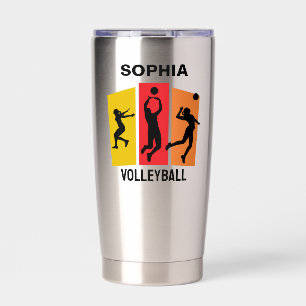 Volleyball Player Girl, Sport Girl Insulated Tumbl Thermobecher