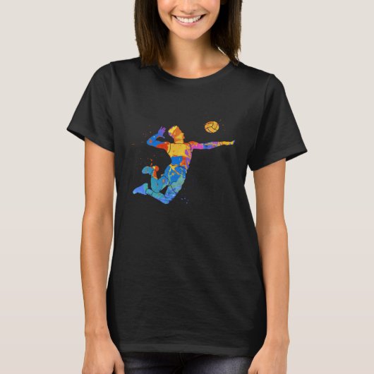 Volleyball Player Graphic  Sport Volley Clothing T-Shirt (Vorderseite)