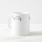 Volleyball Player Heartbeat Volleyball Team Volley Kaffeetasse (Vorderseite Links)