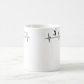 Volleyball Player Heartbeat Volleyball Team Volley Kaffeetasse (Mittel)