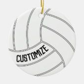 Volleyball Player Individuelle Name oder Text Weih Keramik Ornament (Vorne)