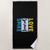 Volleyball Player | Love At First Spike Strandtuch (Vorderseite)