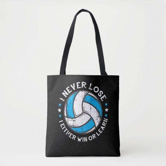 Volleyball Player Motivation Setter ich nie verlie Tasche (Vorderseite)