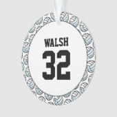 Volleyball Player NAME Nummer Sportnetz Spaß Ornament (Vorderseite)