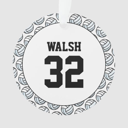 Volleyball Player NAME Nummer Sportnetz Spaß Ornament (Vorderseite)