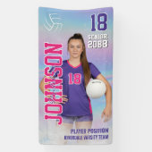 Volleyball Player Portrait Photo Senior Night Banner (Vertikal)
