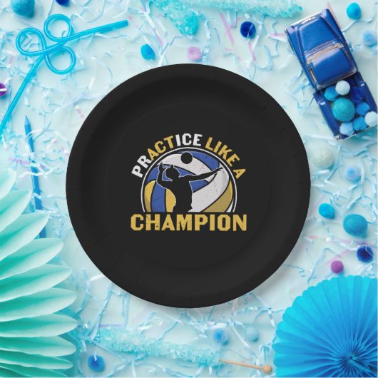 Volleyball Player | Practice Like A Champion Pappteller (Party)