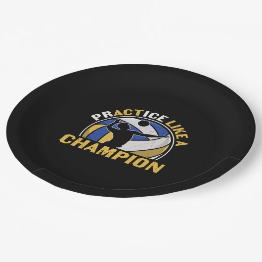 Volleyball Player | Practice Like A Champion Pappteller (Schrägansicht)