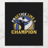 Volleyball Player | Practice Like A Champion Weinetikett (Einzelnes Label)
