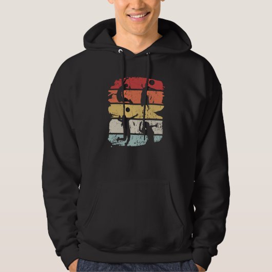 Volleyball Player Retro Hoodie (Vorderseite)