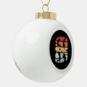 Volleyball Player Retro Keramik Kugel-Ornament (Links)