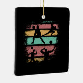Volleyball Player Retro Keramikornament (Rechts)