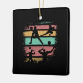 Volleyball Player Retro Keramikornament (Links)