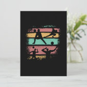 Volleyball Player Retro Vintag Einladung (Stehend Vorderseite)