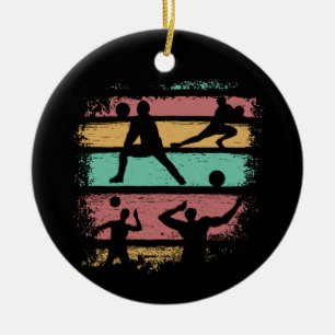 Volleyball Player Retro Vintag Keramik Ornament