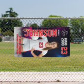 Volleyball Player Senior Class Photo Neon Light Banner (Insitu)