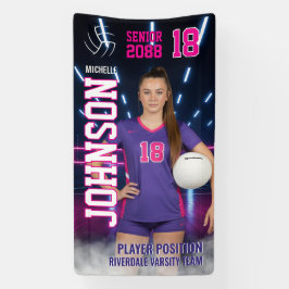 Volleyball Player Senior Night Customized Photo Banner