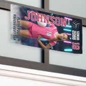 Volleyball Player Senior Night Photo Futuristic Banner (Äußeres Gebäude)