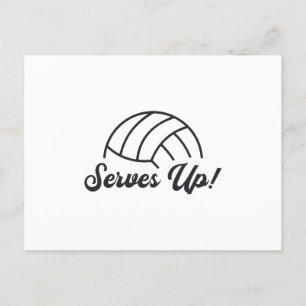 Volleyball Player serviert Ball Volleyball Geschen Postkarte