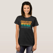 Volleyball Player Sport Retro Evolution Volleyball T-Shirt (Vorne ganz)